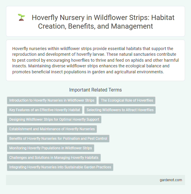 Hoverfly Nursery in Wildflower Strips: Habitat Creation, Benefits, and Management