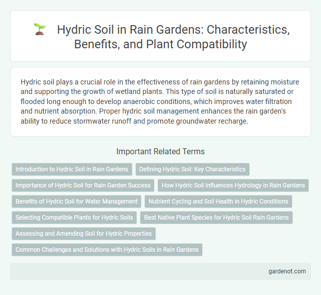 Hydric Soil in Rain Gardens: Characteristics, Benefits, and Plant Compatibility