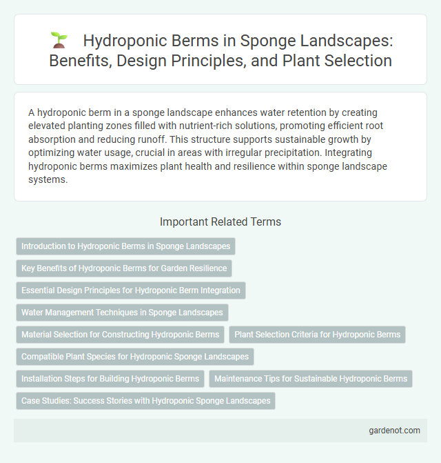 Hydroponic Berms in Sponge Landscapes: Benefits, Design Principles, and Plant Selection