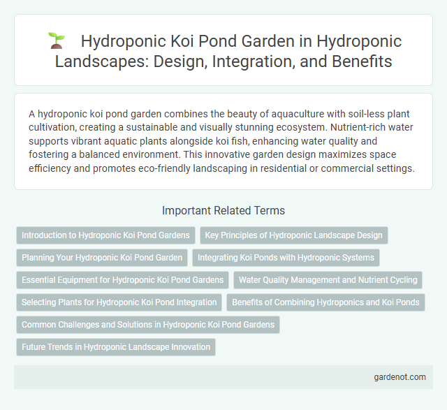 Hydroponic Koi Pond Garden in Hydroponic Landscapes: Design, Integration, and Benefits