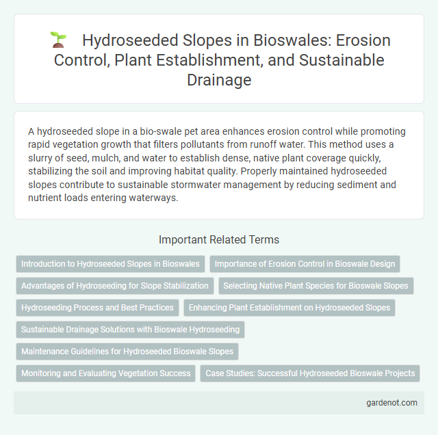 Hydroseeded Slopes in Bioswales: Erosion Control, Plant Establishment, and Sustainable Drainage