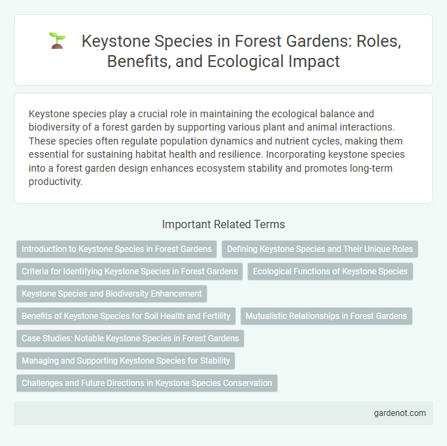 Keystone Species in Forest Gardens: Roles, Benefits, and Ecological Impact