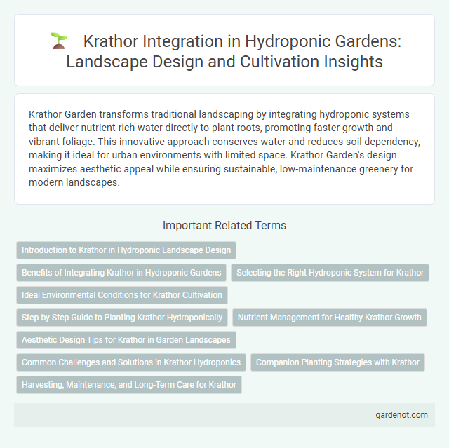 Krathor Integration in Hydroponic Gardens: Landscape Design and Cultivation Insights
