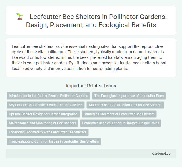Leafcutter Bee Shelters in Pollinator Gardens: Design, Placement, and Ecological Benefits