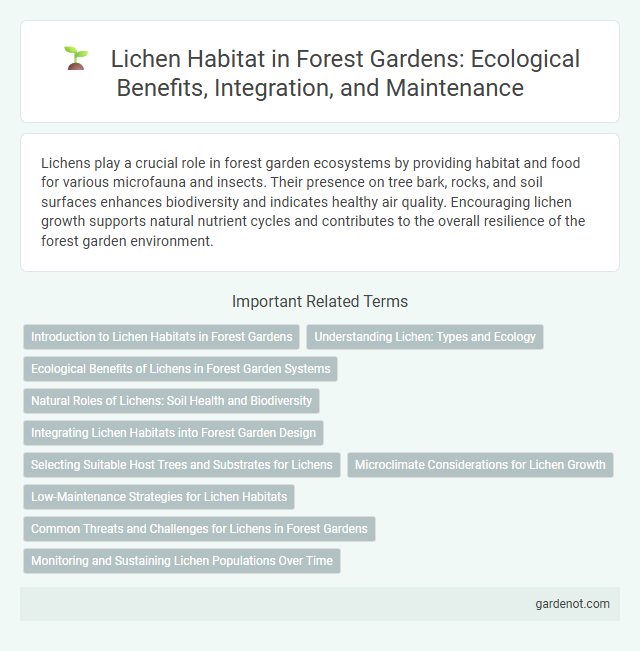 Lichen Habitat in Forest Gardens: Ecological Benefits, Integration, and Maintenance