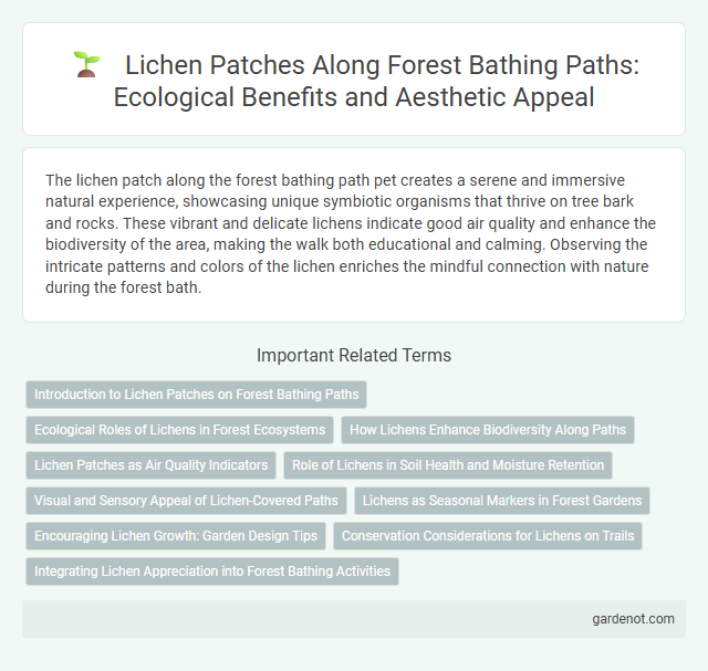 Lichen Patches Along Forest Bathing Paths: Ecological Benefits and Aesthetic Appeal