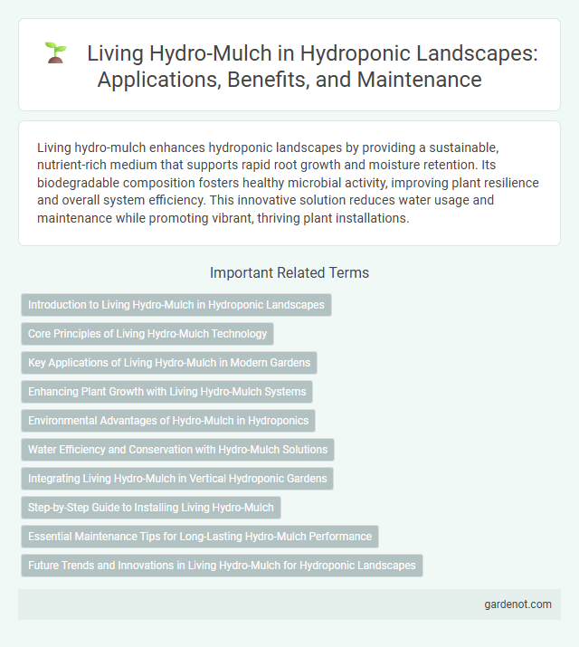 Living Hydro-Mulch in Hydroponic Landscapes: Applications, Benefits, and Maintenance