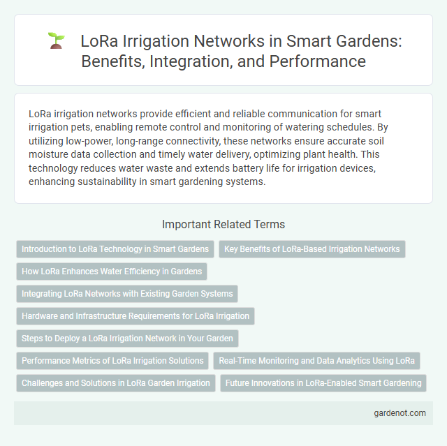 LoRa Irrigation Networks in Smart Gardens: Benefits, Integration, and Performance