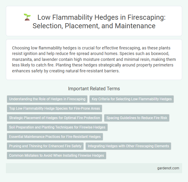 Low Flammability Hedges in Firescaping: Selection, Placement, and Maintenance