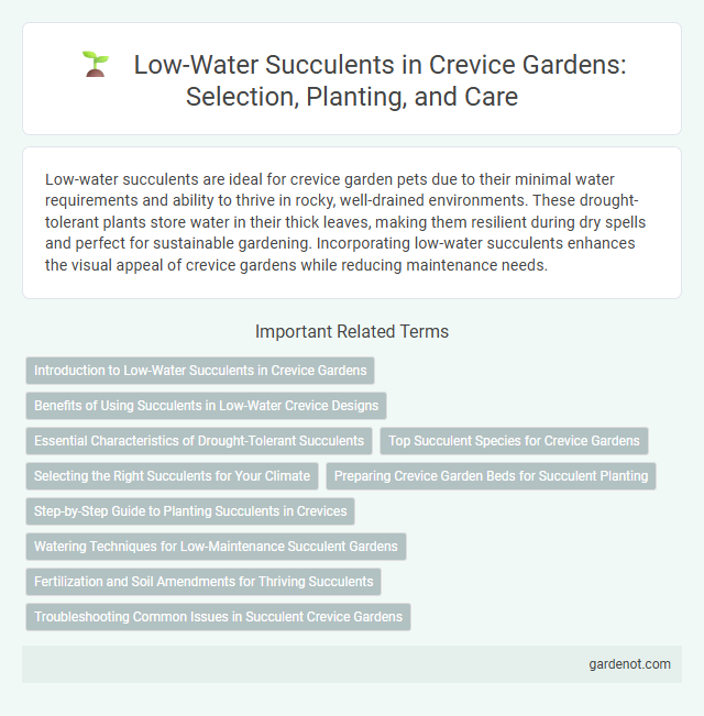 Low-Water Succulents in Crevice Gardens: Selection, Planting, and Care