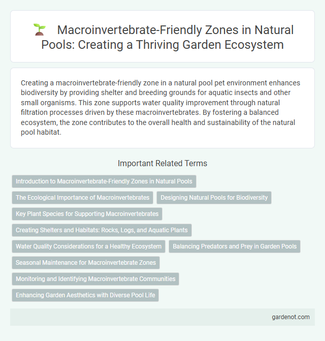 Macroinvertebrate-Friendly Zones in Natural Pools: Creating a Thriving Garden Ecosystem