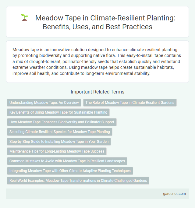 Meadow Tape in Climate-Resilient Planting: Benefits, Uses, and Best Practices