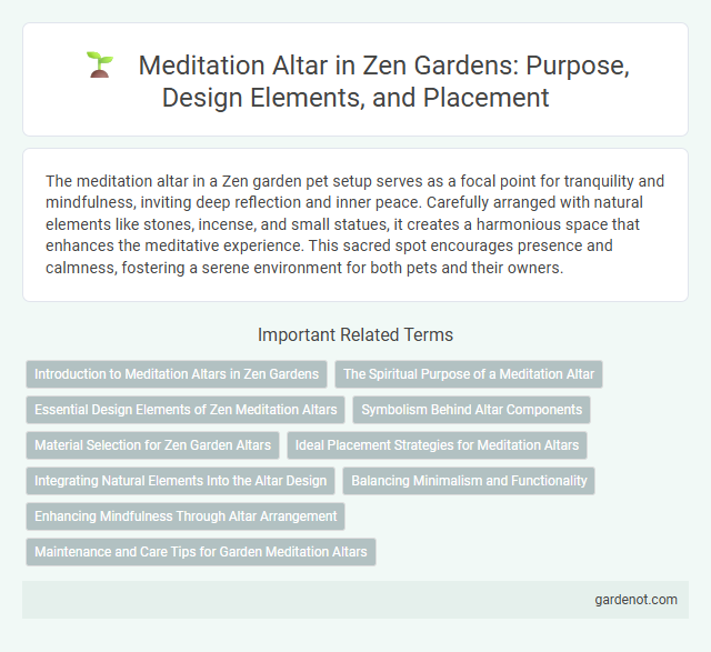 Meditation Altar in Zen Gardens: Purpose, Design Elements, and Placement