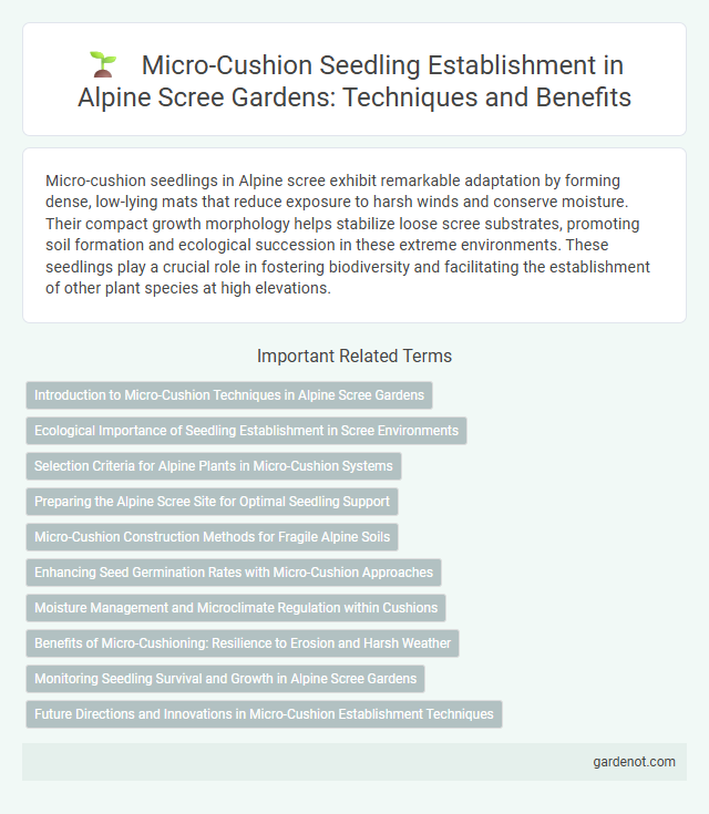 Micro-Cushion Seedling Establishment in Alpine Scree Gardens: Techniques and Benefits