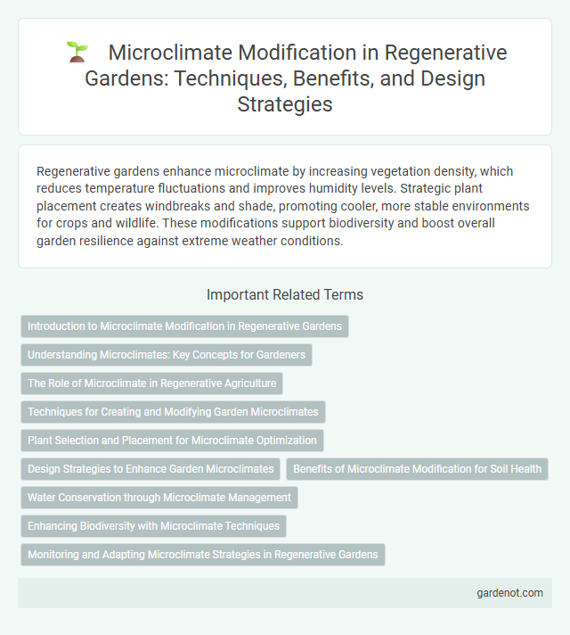 Microclimate Modification in Regenerative Gardens: Techniques, Benefits, and Design Strategies