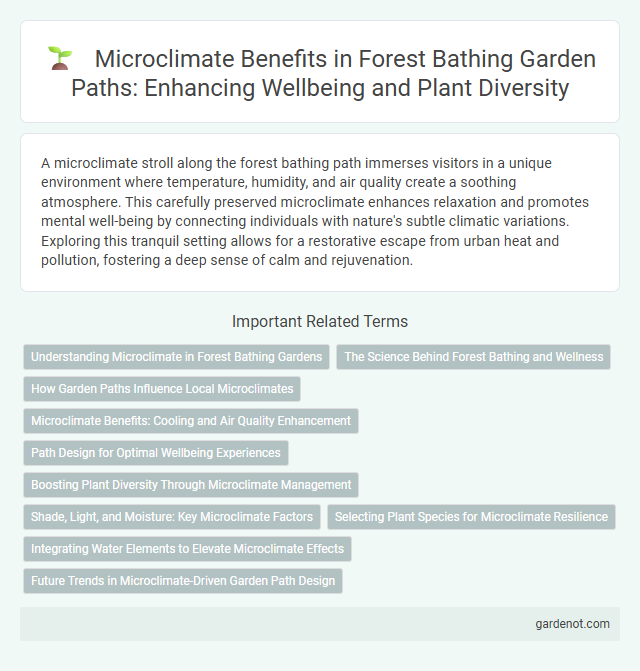 Microclimate Benefits in Forest Bathing Garden Paths: Enhancing Wellbeing and Plant Diversity