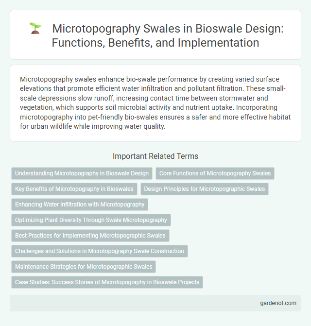 Microtopography Swales in Bioswale Design: Functions, Benefits, and Implementation