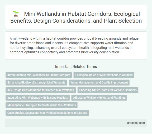 Mini-Wetlands in Habitat Corridors: Ecological Benefits, Design Considerations, and Plant Selection