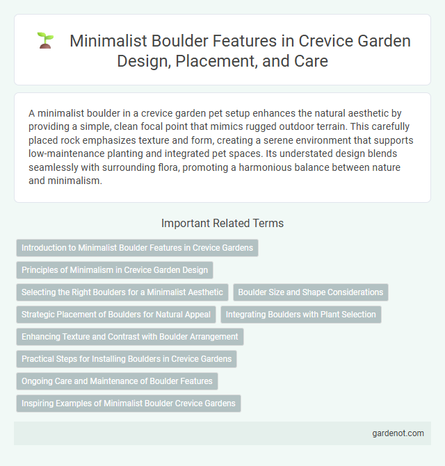 Minimalist Boulder Features in Crevice Garden Design, Placement, and Care