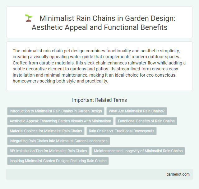 Minimalist Rain Chains in Garden Design: Aesthetic Appeal and Functional Benefits