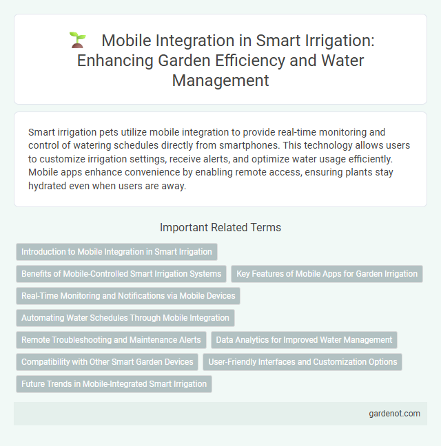Mobile Integration in Smart Irrigation: Enhancing Garden Efficiency and Water Management