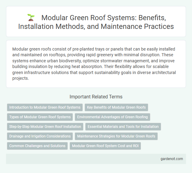 Modular Green Roof Systems: Benefits, Installation Methods, and Maintenance Practices