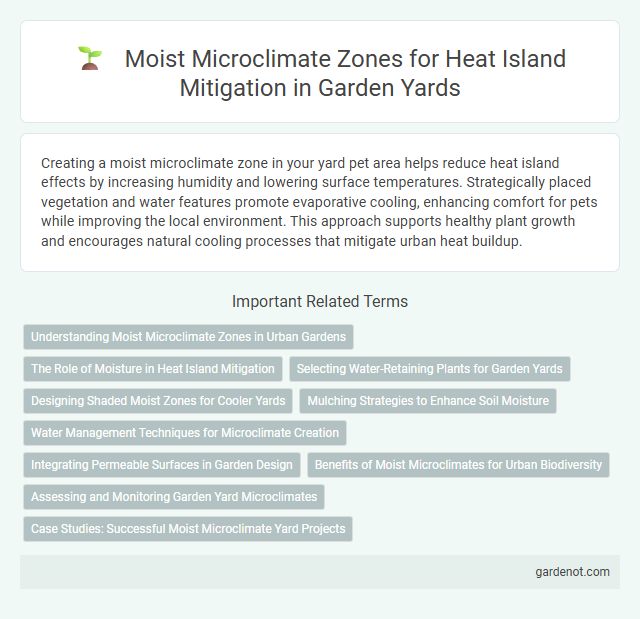 Moist Microclimate Zones for Heat Island Mitigation in Garden Yards