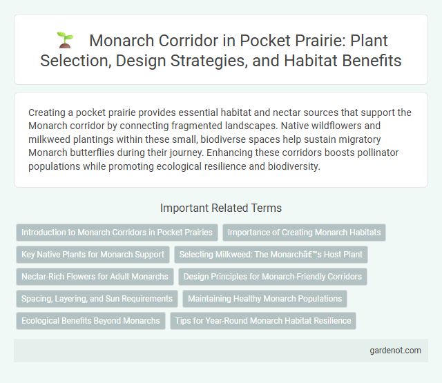 Monarch Corridor in Pocket Prairie: Plant Selection, Design Strategies, and Habitat Benefits