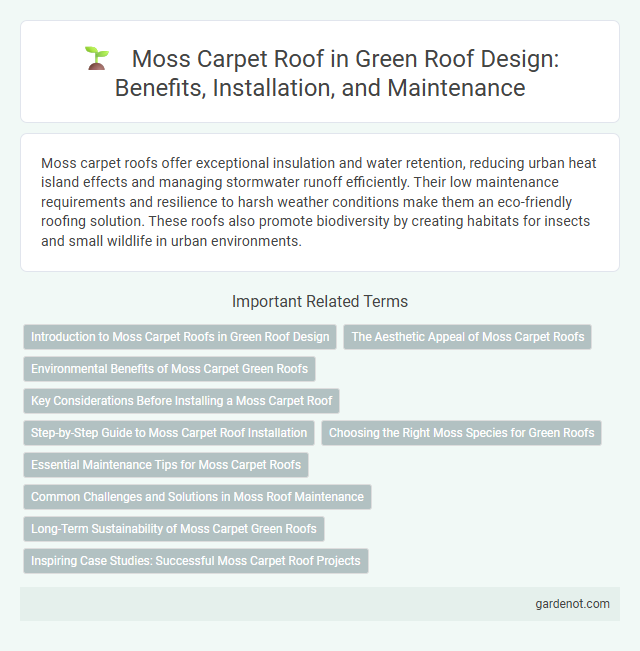 Moss Carpet Roof in Green Roof Design: Benefits, Installation, and Maintenance