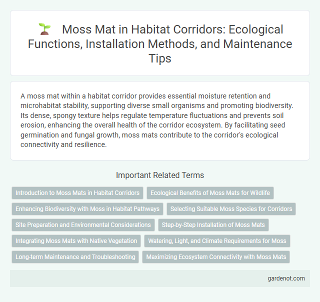 Moss Mat in Habitat Corridors: Ecological Functions, Installation Methods, and Maintenance Tips