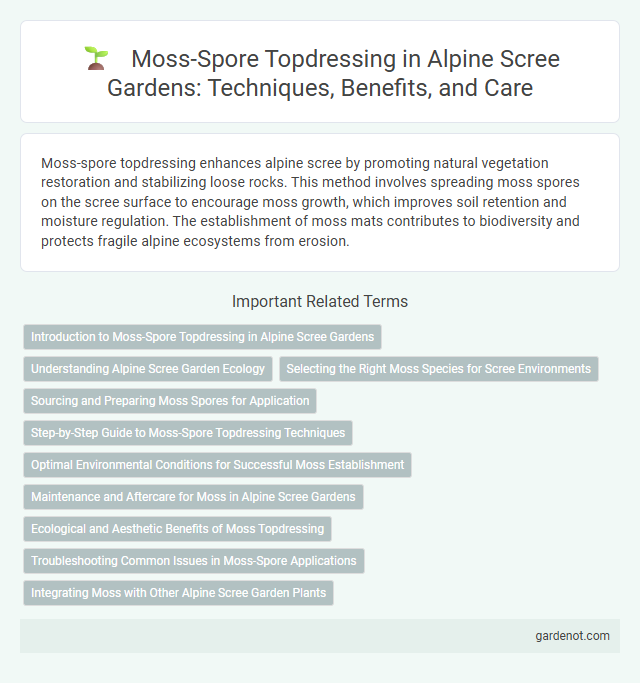 Moss-Spore Topdressing in Alpine Scree Gardens: Techniques, Benefits, and Care