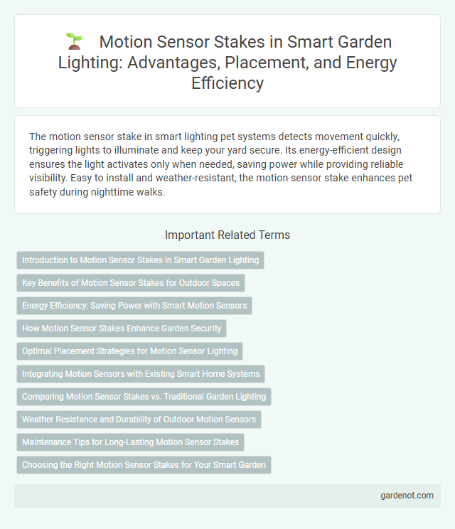 Motion Sensor Stakes in Smart Garden Lighting: Advantages, Placement, and Energy Efficiency