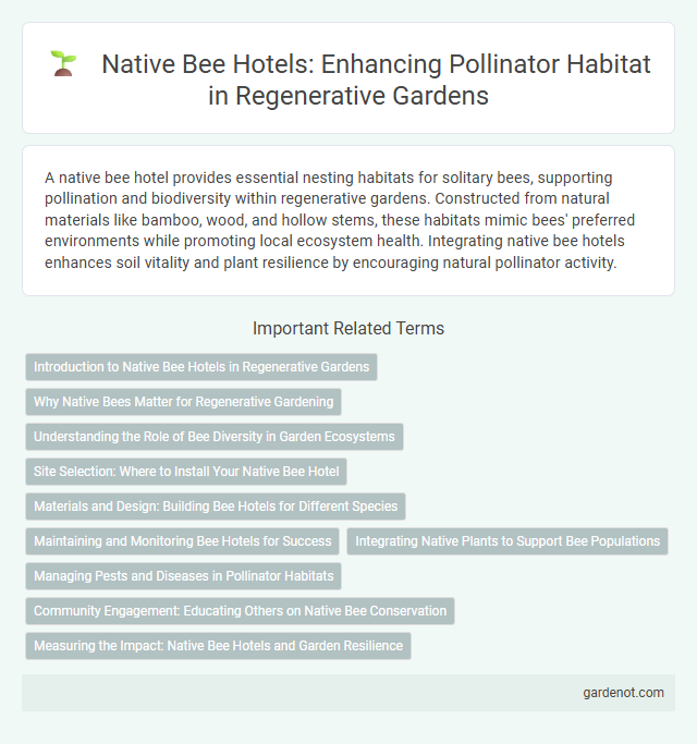 Native Bee Hotels: Enhancing Pollinator Habitat in Regenerative Gardens
