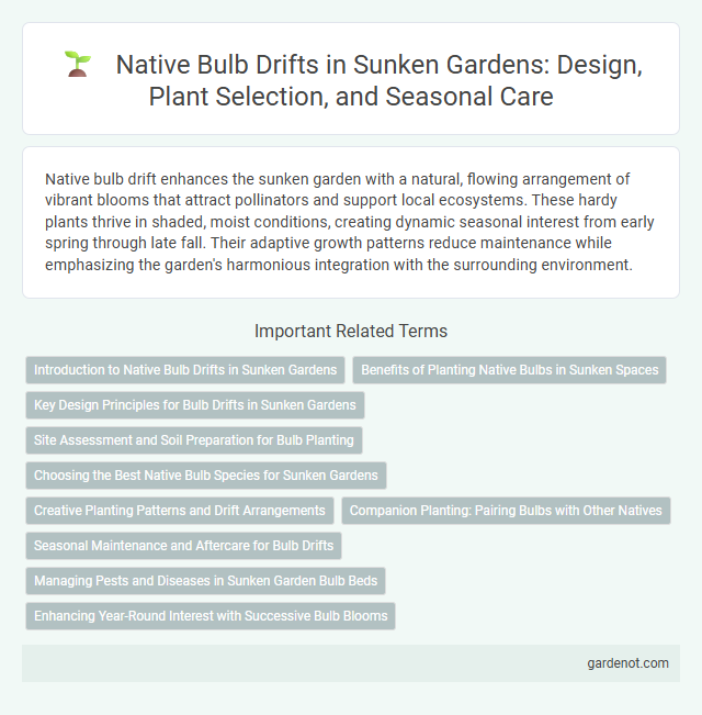 Native Bulb Drifts in Sunken Gardens: Design, Plant Selection, and Seasonal Care