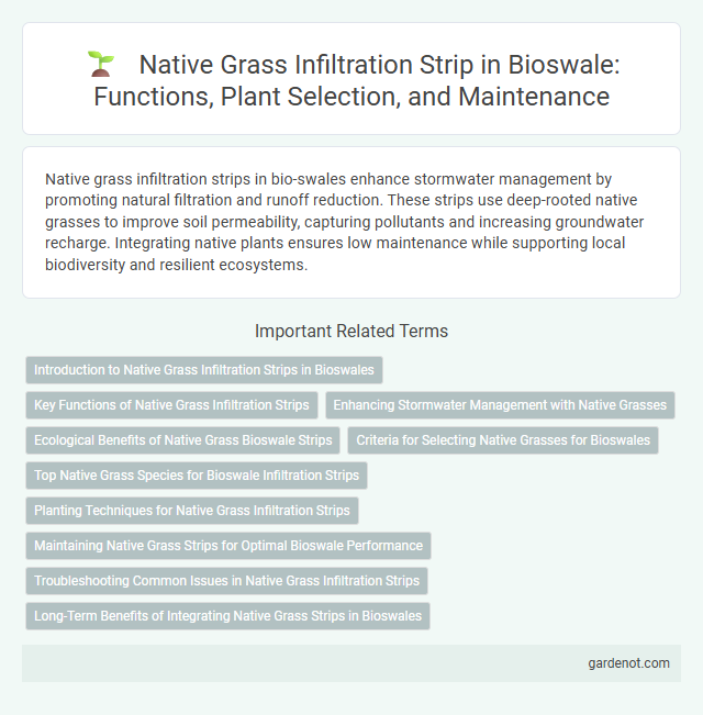 Native Grass Infiltration Strip in Bioswale: Functions, Plant Selection, and Maintenance