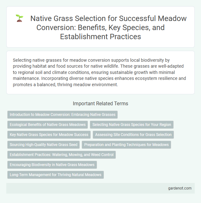 Native Grass Selection for Successful Meadow Conversion: Benefits, Key Species, and Establishment Practices
