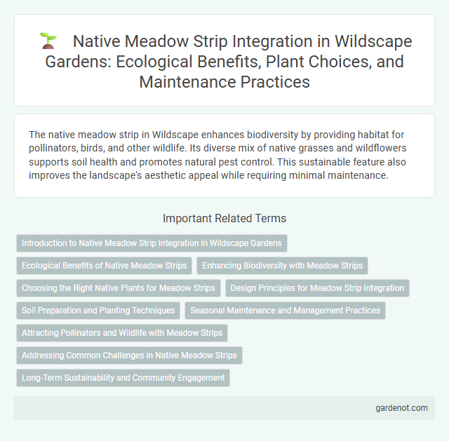 Native Meadow Strip Integration in Wildscape Gardens: Ecological Benefits, Plant Choices, and Maintenance Practices