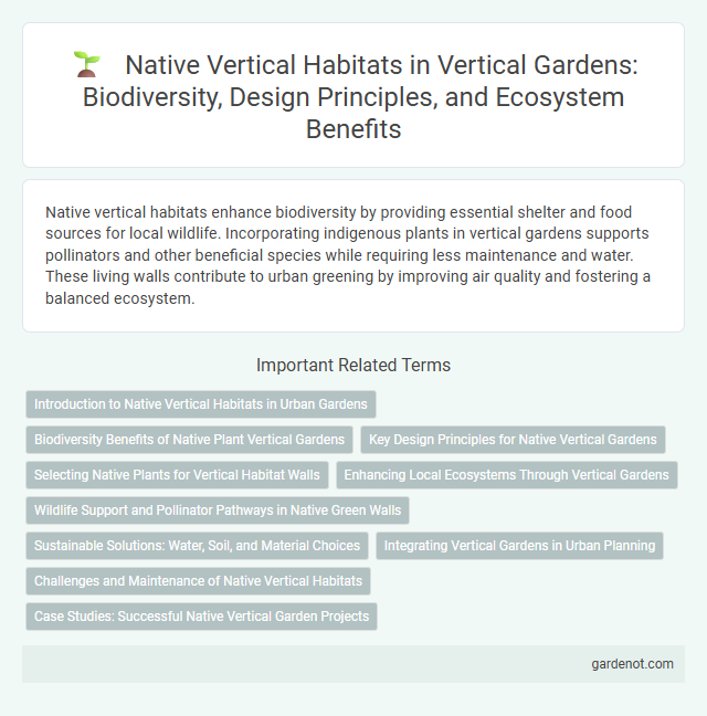 Native Vertical Habitats in Vertical Gardens: Biodiversity, Design Principles, and Ecosystem Benefits