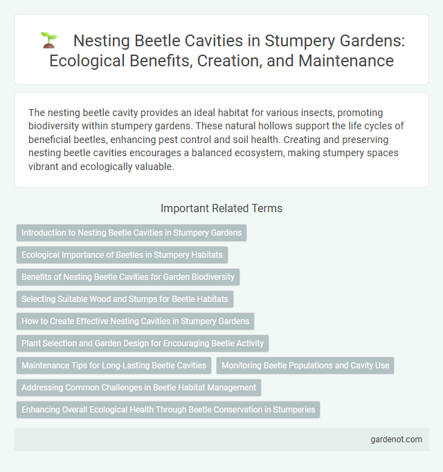 Nesting Beetle Cavities in Stumpery Gardens: Ecological Benefits, Creation, and Maintenance