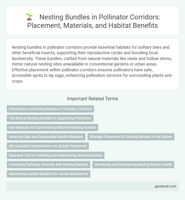 Nesting Bundles in Pollinator Corridors: Placement, Materials, and Habitat Benefits