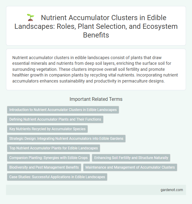 Nutrient Accumulator Clusters in Edible Landscapes: Roles, Plant Selection, and Ecosystem Benefits