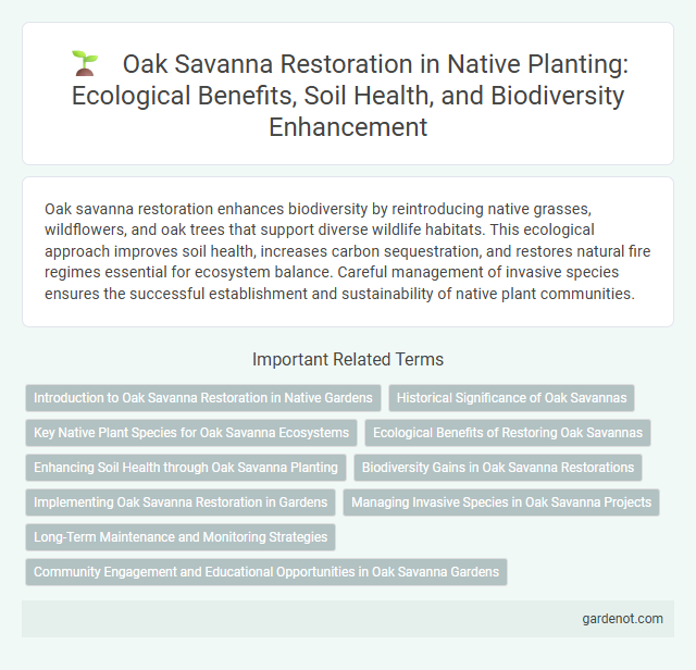 Oak Savanna Restoration in Native Planting: Ecological Benefits, Soil Health, and Biodiversity Enhancement