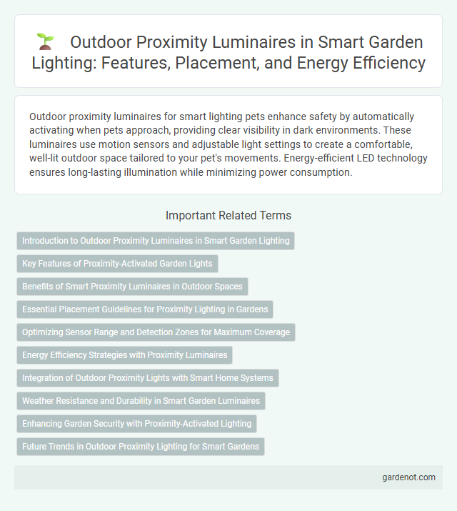 Outdoor Proximity Luminaires in Smart Garden Lighting: Features, Placement, and Energy Efficiency