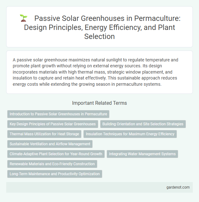 Passive Solar Greenhouses in Permaculture: Design Principles, Energy Efficiency, and Plant Selection