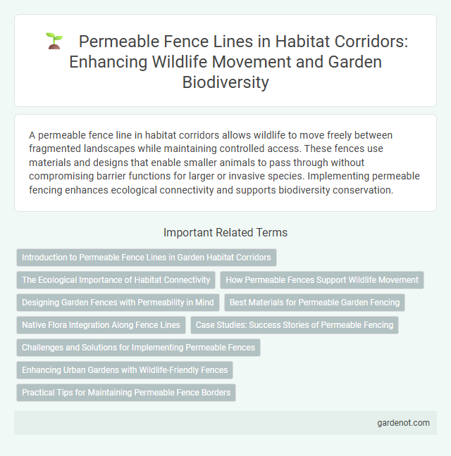 Permeable Fence Lines in Habitat Corridors: Enhancing Wildlife Movement and Garden Biodiversity