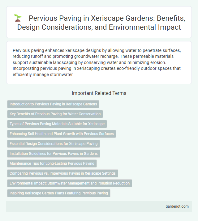 Pervious Paving in Xeriscape Gardens: Benefits, Design Considerations, and Environmental Impact