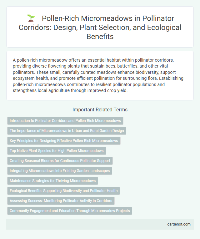 Pollen-Rich Micromeadows in Pollinator Corridors: Design, Plant Selection, and Ecological Benefits