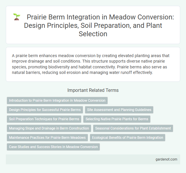 Prairie Berm Integration in Meadow Conversion: Design Principles, Soil Preparation, and Plant Selection