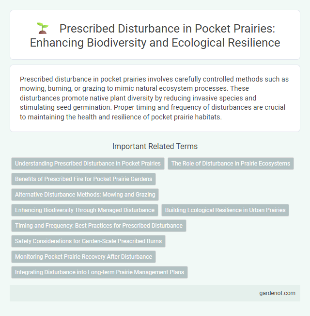 Prescribed Disturbance in Pocket Prairies: Enhancing Biodiversity and Ecological Resilience