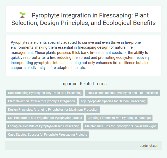 Pyrophyte Integration in Firescaping: Plant Selection, Design Principles, and Ecological Benefits